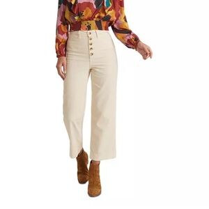 Marine Layer Cream Cropped Corduroy Pants